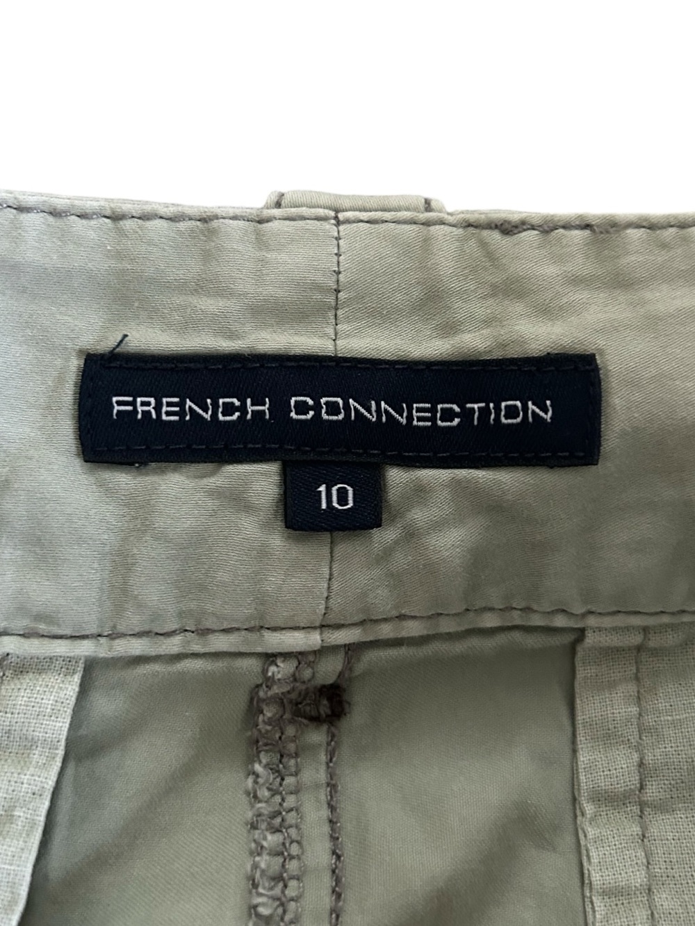 French Connection Olive Green High Rise Utility Pants - 10 - Picture 8 of 9